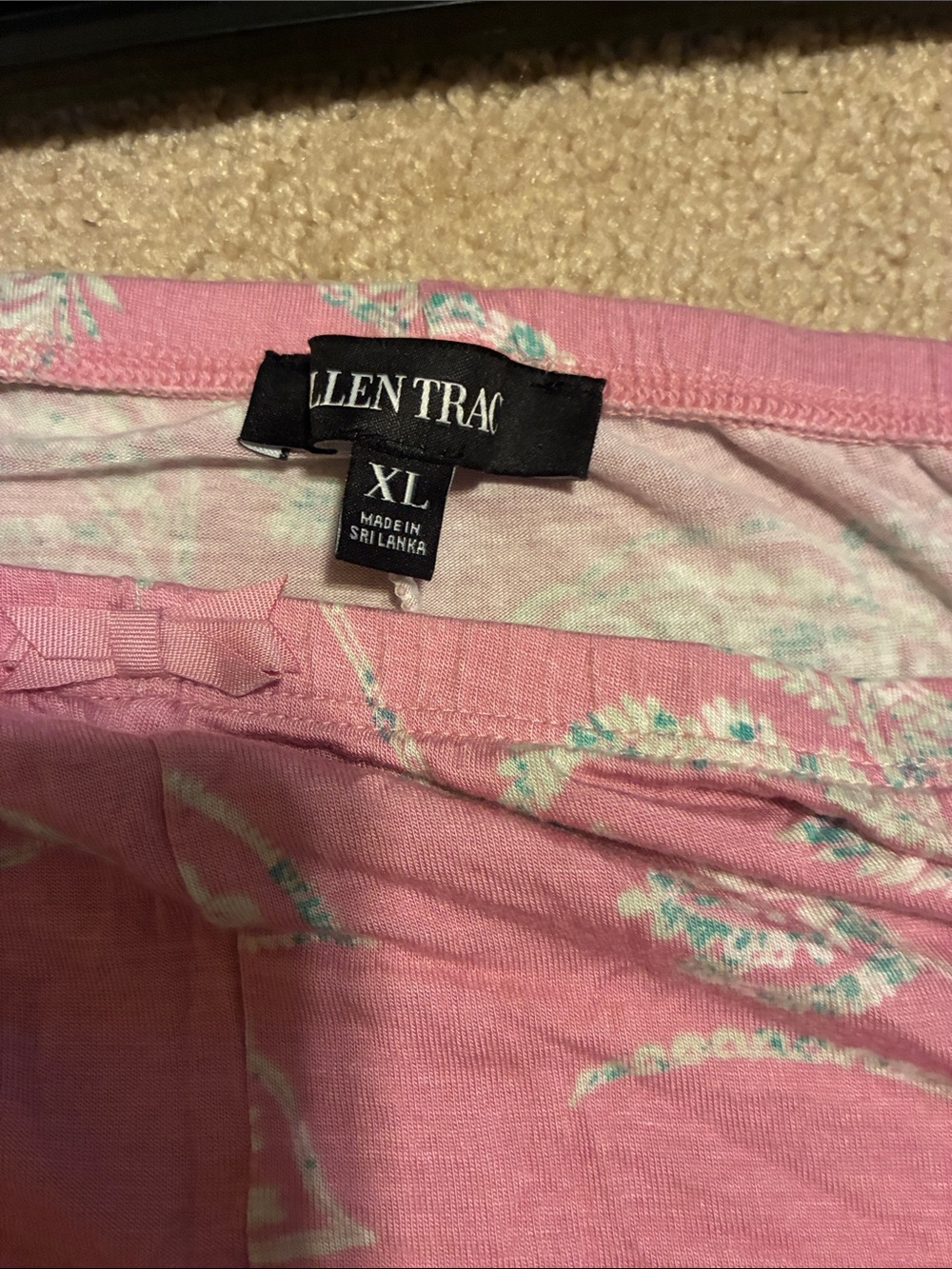 Ellen Tracy Pink & White Floral Pajama Set - Picture 4 of 6
